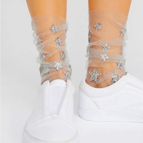 New, sheer, glitter, socks - Picture 1 of 5